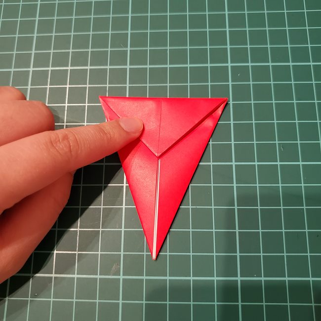 折り紙の花 簡単に一枚で立体的につくる作り方折り方(16)