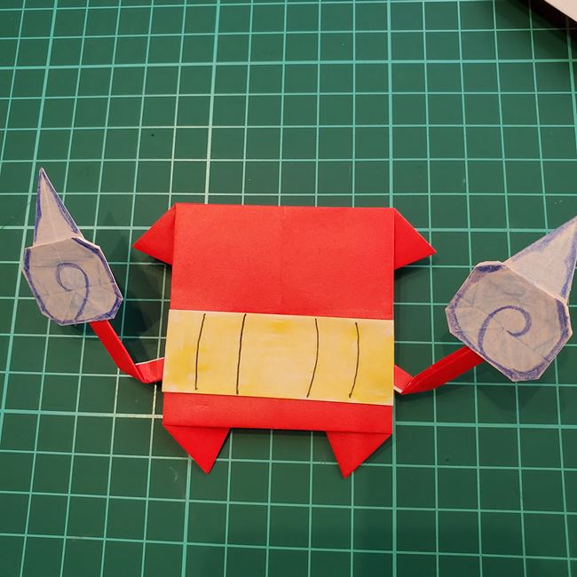 ジバニャンの折り紙 全身で体までの折り方作り方④完成(10)