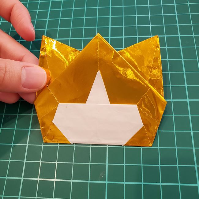妖怪ウォッチの折り紙 ゴルニャンの折り方作り方(19)
