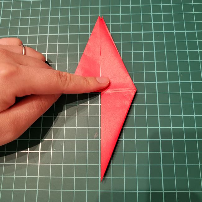 折り紙の花 簡単に一枚で立体的につくる作り方折り方(24)