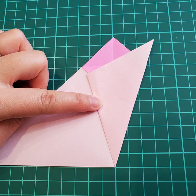 折り紙の花 簡単に一枚で桜をつくる作り方折り方(10)