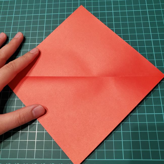 折り紙の花 簡単に一枚で立体的につくる作り方折り方(3)