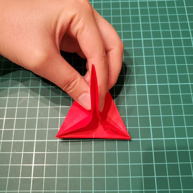 折り紙の花 簡単に一枚で立体的につくる作り方折り方(28)