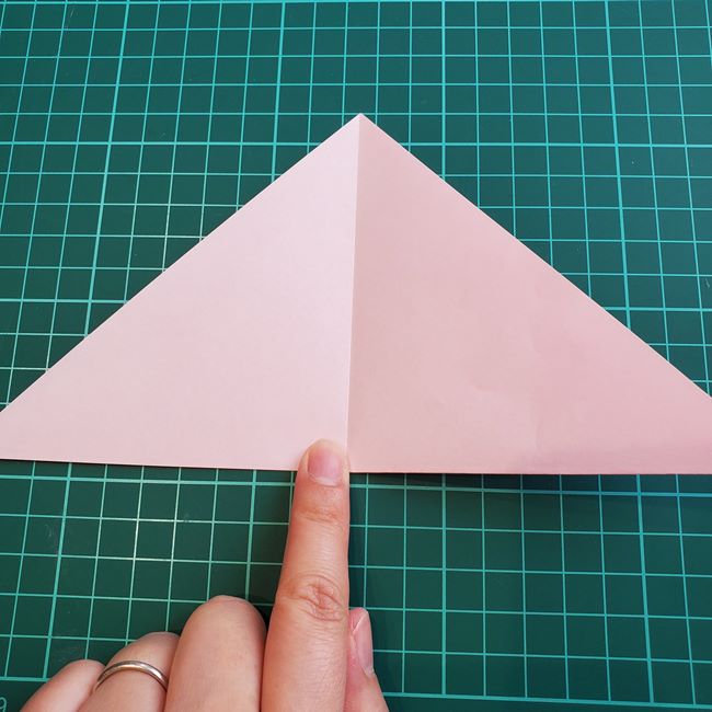 折り紙の花 簡単に一枚で桜をつくる作り方折り方(4)