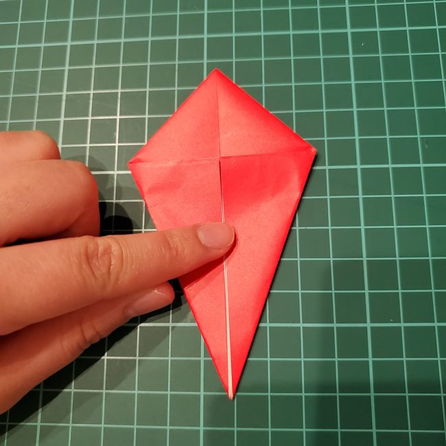折り紙の花 簡単に一枚で立体的につくる作り方折り方(15)