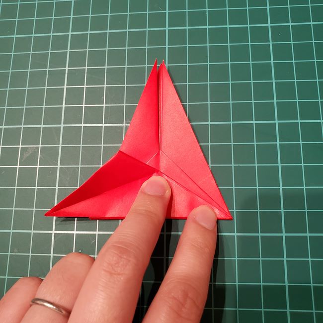 折り紙の花 簡単に一枚で立体的につくる作り方折り方(26)
