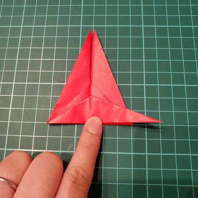 折り紙の花 簡単に一枚で立体的につくる作り方折り方(29)