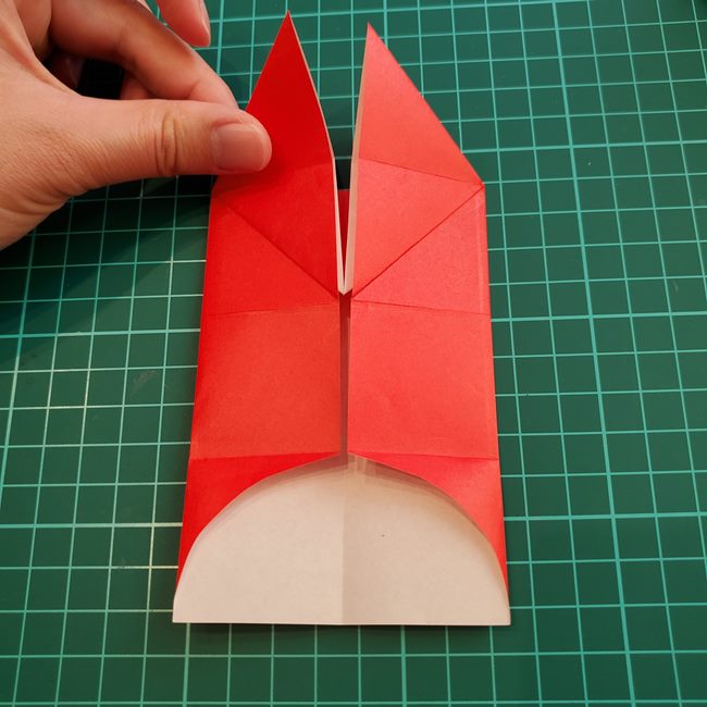 ジバニャンの折り紙 全身で体までの折り方作り方①顔(16)