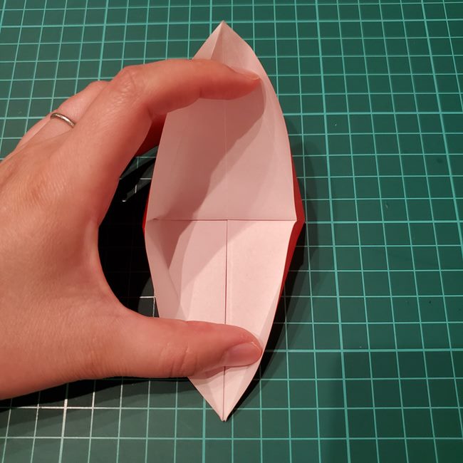 折り紙の花 簡単に一枚で立体的につくる作り方折り方(18)