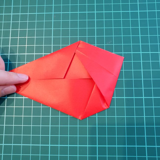 折り紙の花 簡単に一枚でバラをつくる作り方折り方(7)