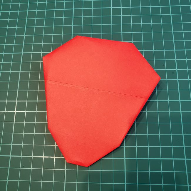 いちごの折り紙 5歳児年長さん向きの作り方折り方①果実(9)