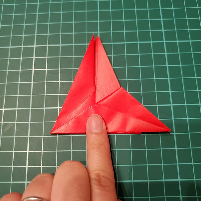 折り紙の花 簡単に一枚で立体的につくる作り方折り方(27)