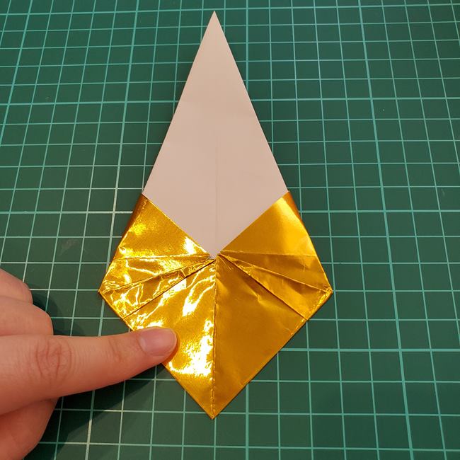 妖怪ウォッチの折り紙 ゴルニャンの折り方作り方(11)