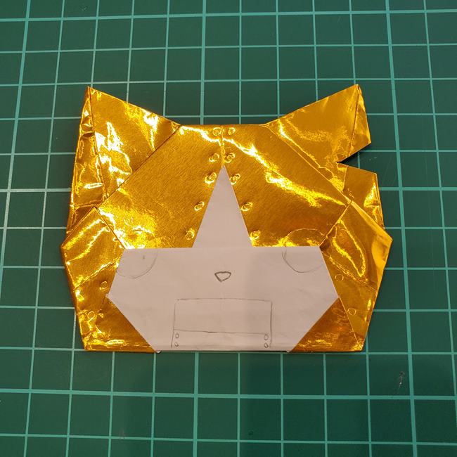 妖怪ウォッチの折り紙 ゴルニャンの折り方作り方(24)