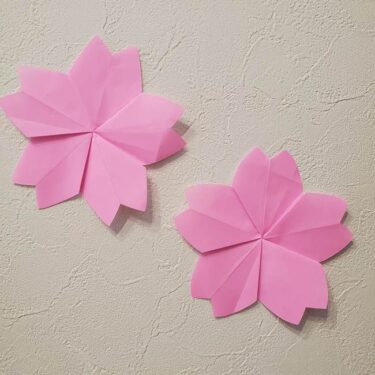 折り紙の花 簡単に一枚で桜をつくる作り方折り方｜春の花を手作り！