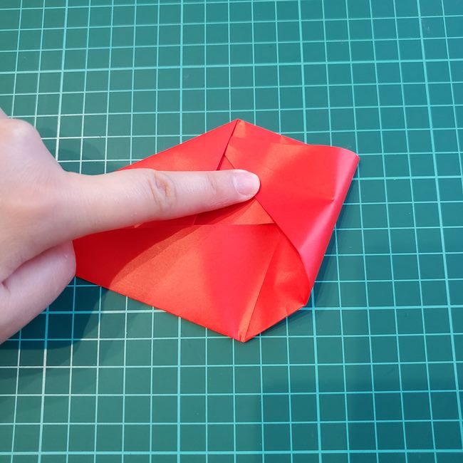 折り紙の花 簡単に一枚でバラをつくる作り方折り方(6)