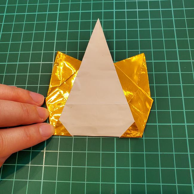 妖怪ウォッチの折り紙 ゴルニャンの折り方作り方(15)