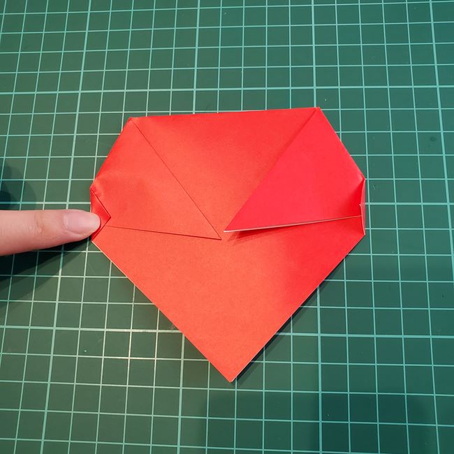 いちごの折り紙 簡単に3歳4歳児も作れる折り方作り方(5)