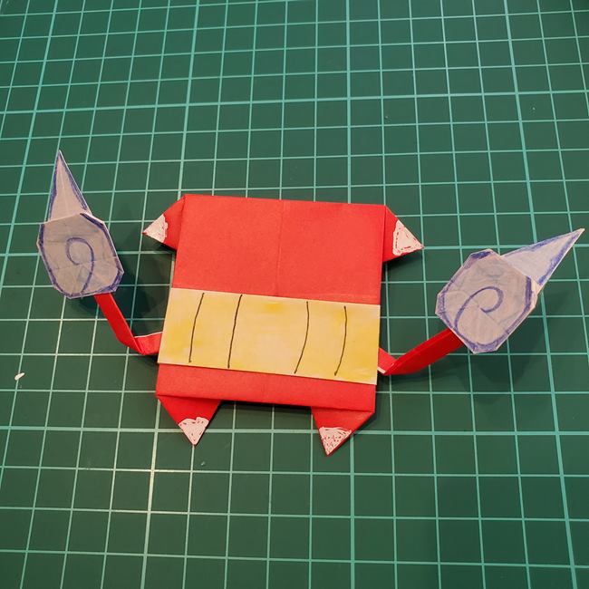 ジバニャンの折り紙 全身で体までの折り方作り方④完成(11)
