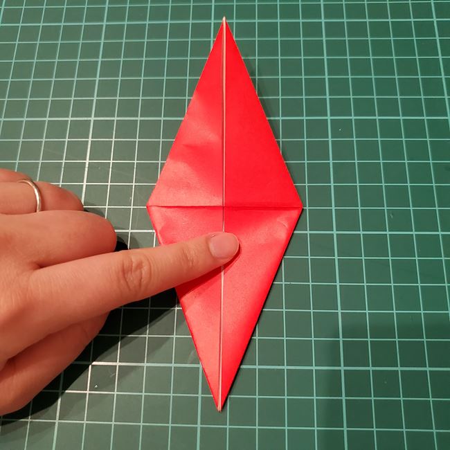 折り紙の花 簡単に一枚で立体的につくる作り方折り方(19)