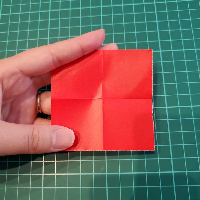 折り紙 ハッピーバースデーケーキの折り方作り方②いちご(4)