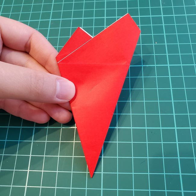 折り紙の花 簡単に一枚で平面に切る切り方折り方(8)