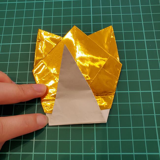 妖怪ウォッチの折り紙 ゴルニャンの折り方作り方(17)