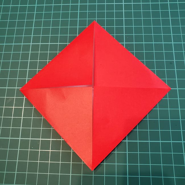 いちごの折り紙 5歳児年長さん向きの作り方折り方①果実(5)