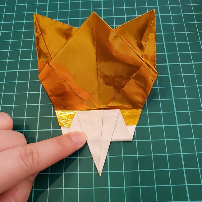 妖怪ウォッチの折り紙 ゴルニャンの折り方作り方(18)