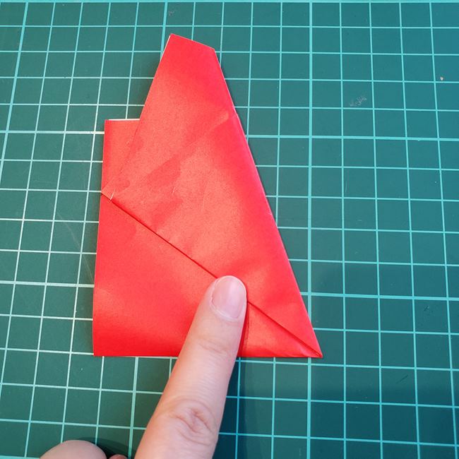 折り紙の花 簡単に一枚で平面に切る切り方折り方(5)