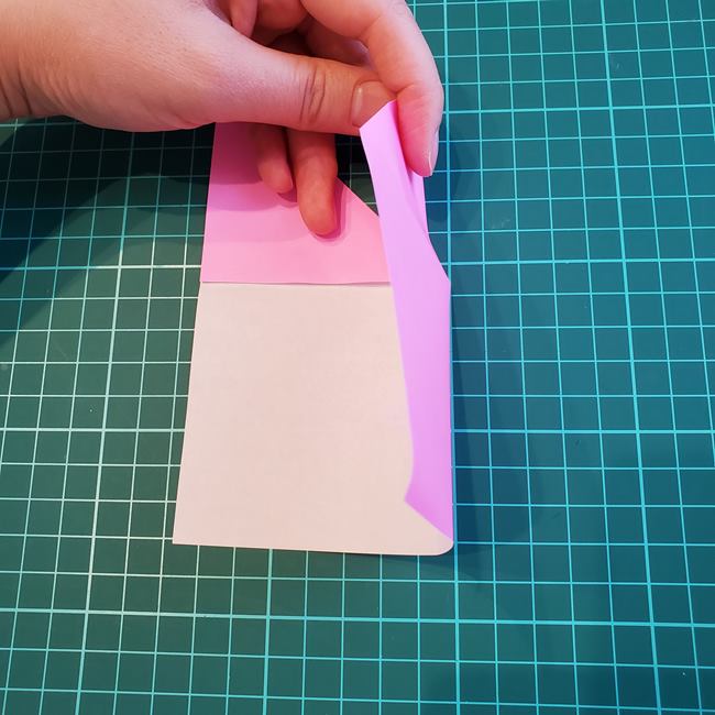折り紙の花 簡単一枚のチューリップの作り方折り方(8)