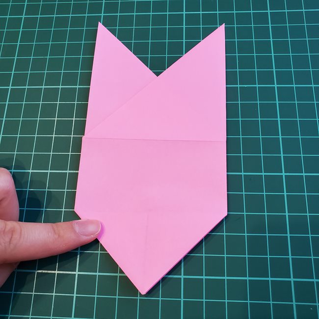 折り紙の花 簡単一枚のチューリップの作り方折り方(16)