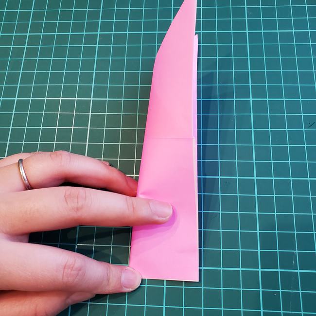 折り紙の花 簡単一枚のチューリップの作り方折り方(10)