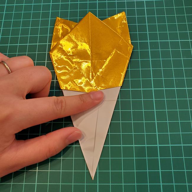 妖怪ウォッチの折り紙 ゴルニャンの折り方作り方(14)