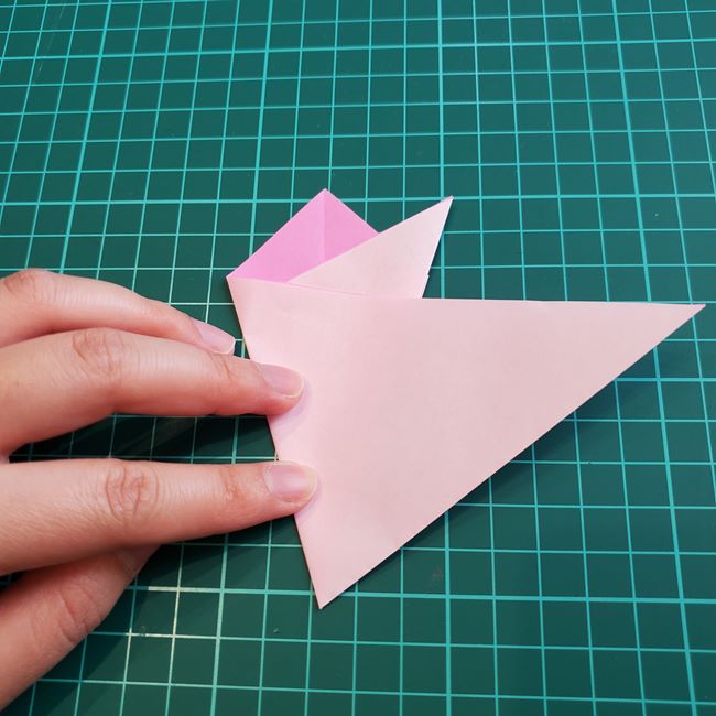 折り紙の花 簡単に一枚で桜をつくる作り方折り方(11)