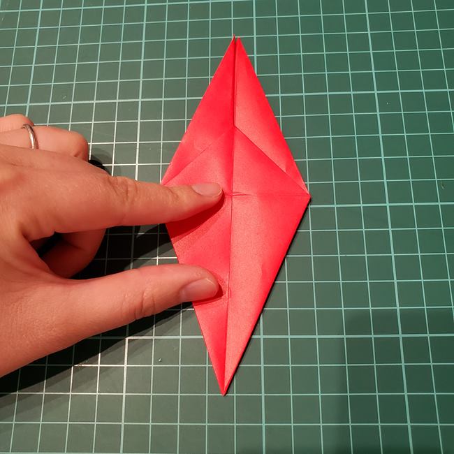 折り紙の花 簡単に一枚で立体的につくる作り方折り方(22)