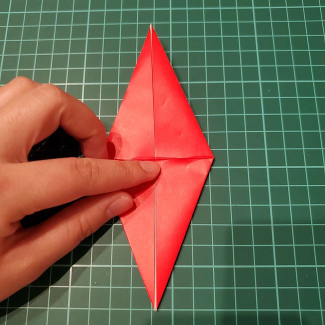 折り紙の花 簡単に一枚で立体的につくる作り方折り方(20)