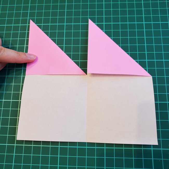 折り紙の花 簡単一枚のチューリップの作り方折り方(7)