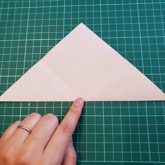 いちごの折り紙 立体的でも簡単な作り方折り方①果実(6)
