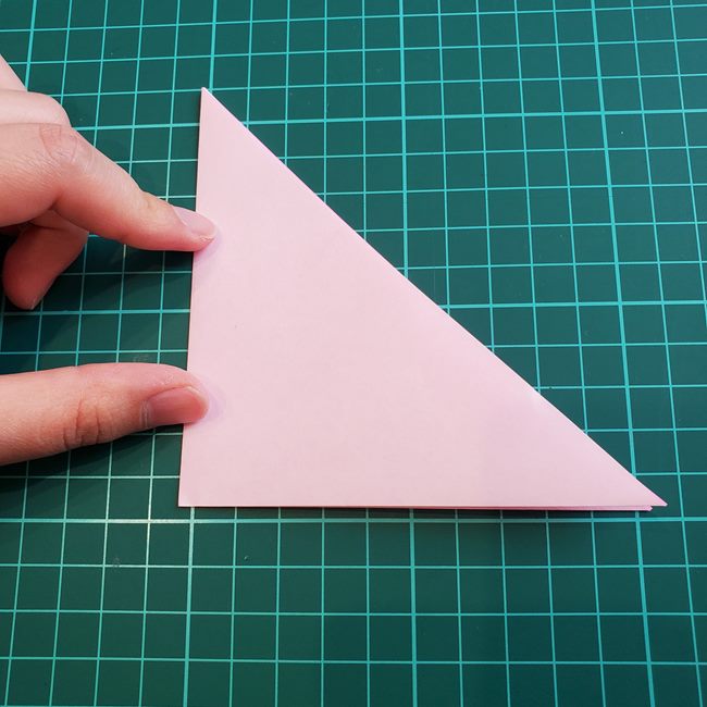 折り紙の花 簡単に一枚で桜をつくる作り方折り方(3)