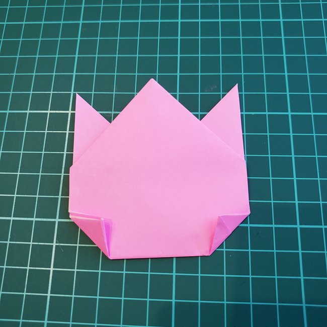 折り紙の花 簡単一枚のチューリップの作り方折り方(18)