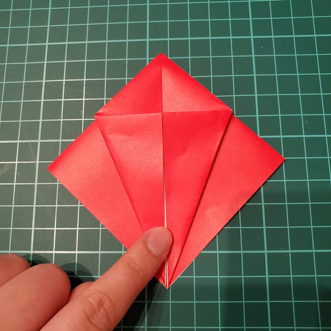 折り紙の花 簡単に一枚で立体的につくる作り方折り方(13)