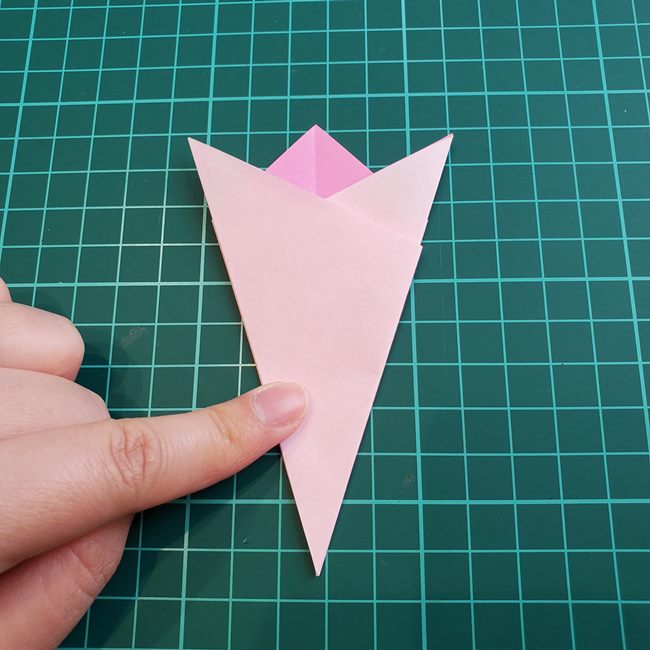 折り紙の花 簡単に一枚で桜をつくる作り方折り方(12)