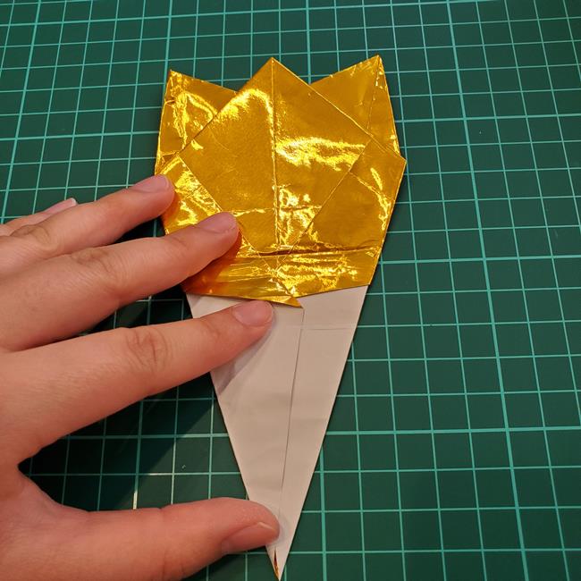 妖怪ウォッチの折り紙 ゴルニャンの折り方作り方(16)