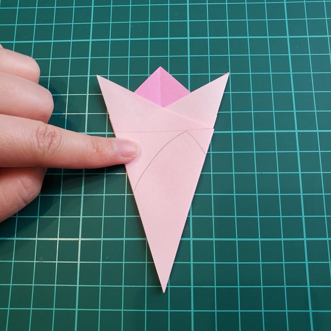 折り紙の花 簡単に一枚で桜をつくる作り方折り方(13)