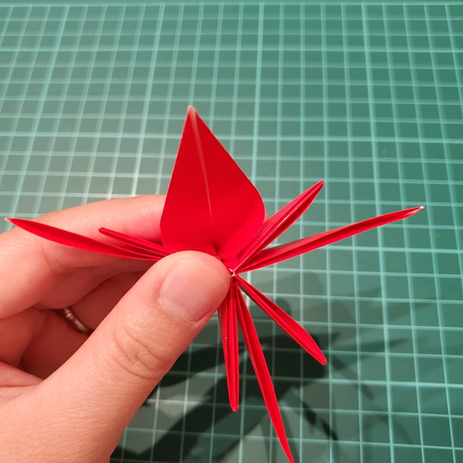 折り紙の花 簡単に一枚で立体的につくる作り方折り方(34)