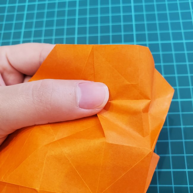 折り紙の麦わら帽子 かぶれる立体的な作り方折り方②立体(18)