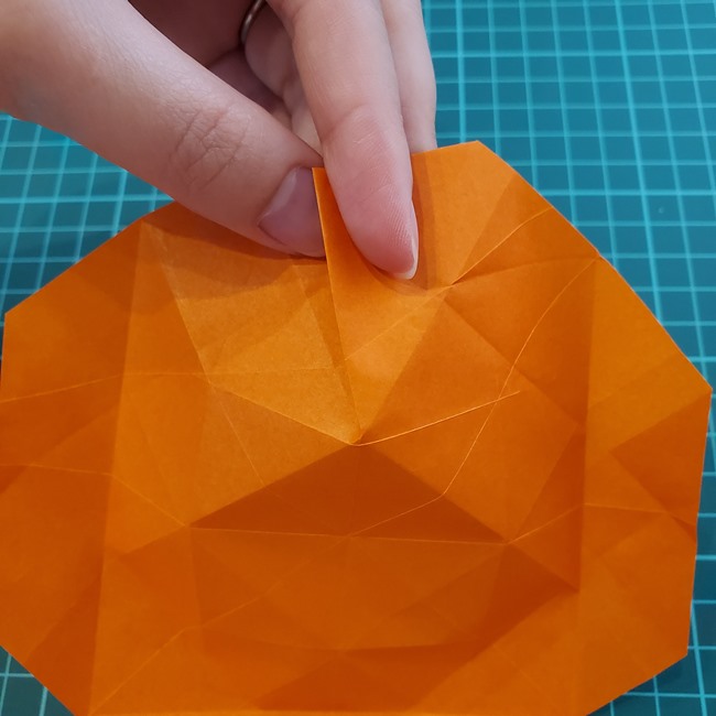 折り紙の麦わら帽子 かぶれる立体的な作り方折り方②立体(13)