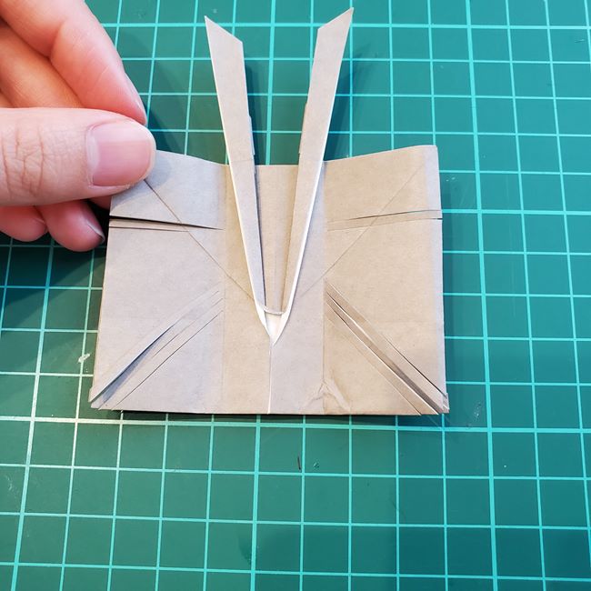折り紙のクワガタ リアルに一枚でつくる折り方作り方②からだ(6)
