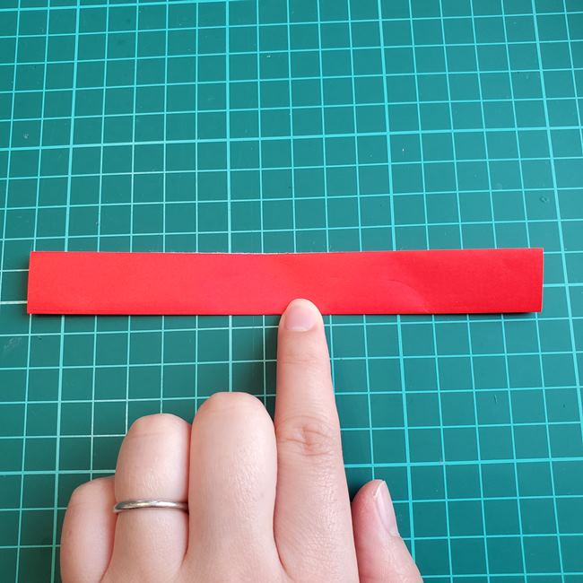 作り方 トンボの折り紙（簡単・平面）①からだ(3)
